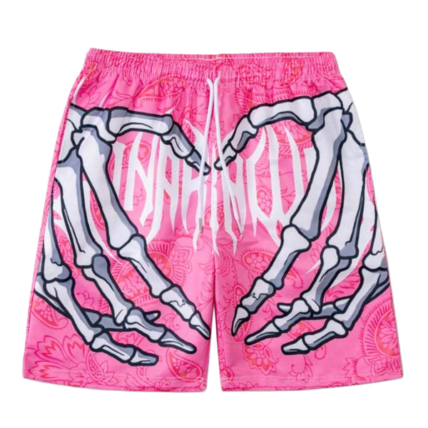 PINK SKELETON SHORTS